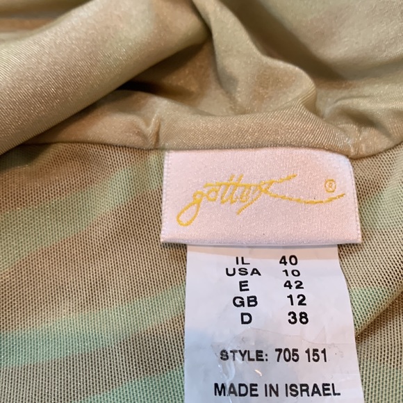 GOTTEX Brown & Turquoise Animal Print Tank One Piece Swimsuit - Picture 9 of 9